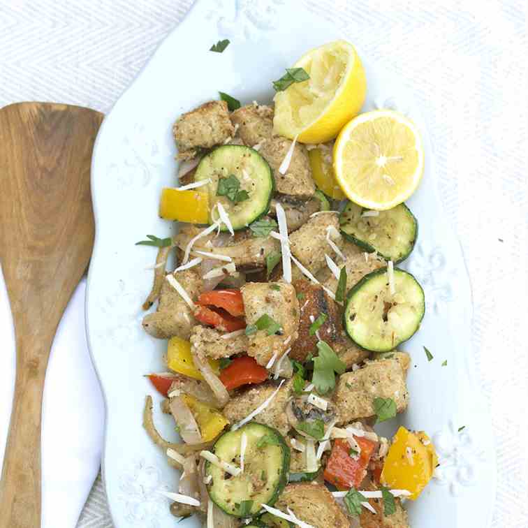 Grilled Vegetable Panzanella Salad 