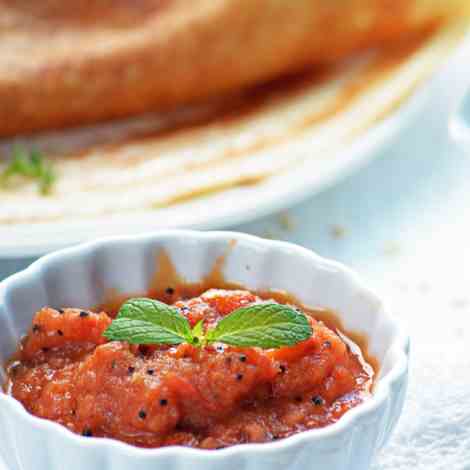 Instant Tomato Chutney, super spicy