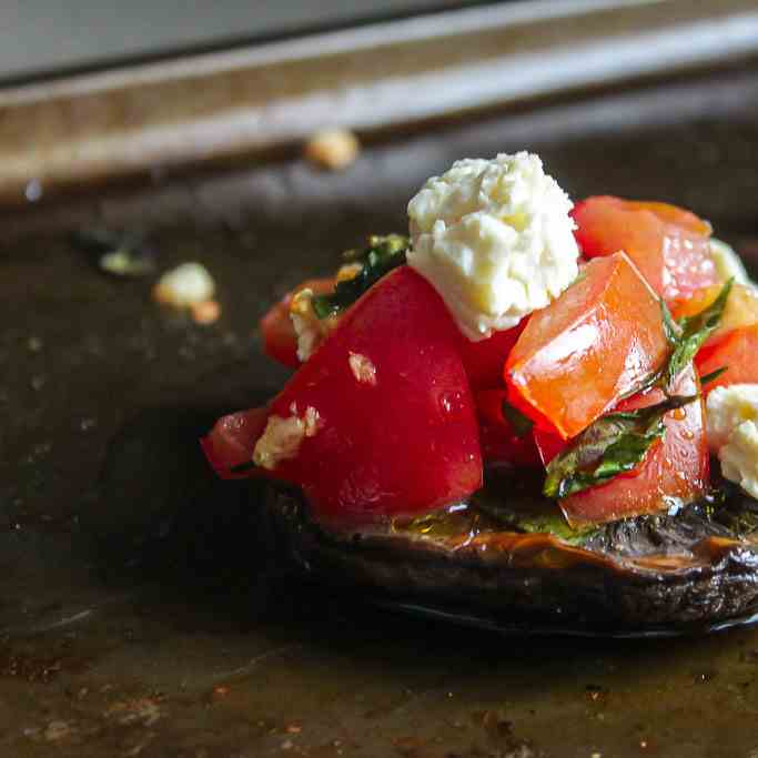 Bruschetta Stuffed Portobello Mushrooms