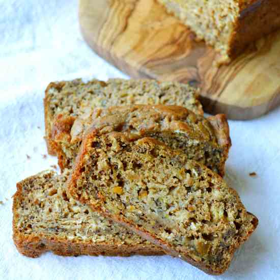 Healthy Peach Banana Bread