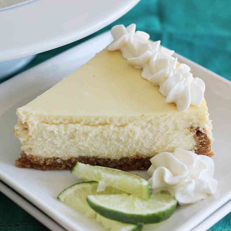 Key Lime Cheesecake w-Macadamia Nut Crust