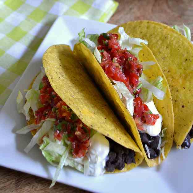 Crunchy Black Bean Tacos