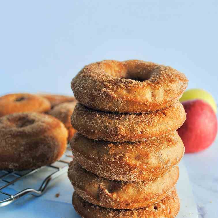 Baked spiced apple donuts