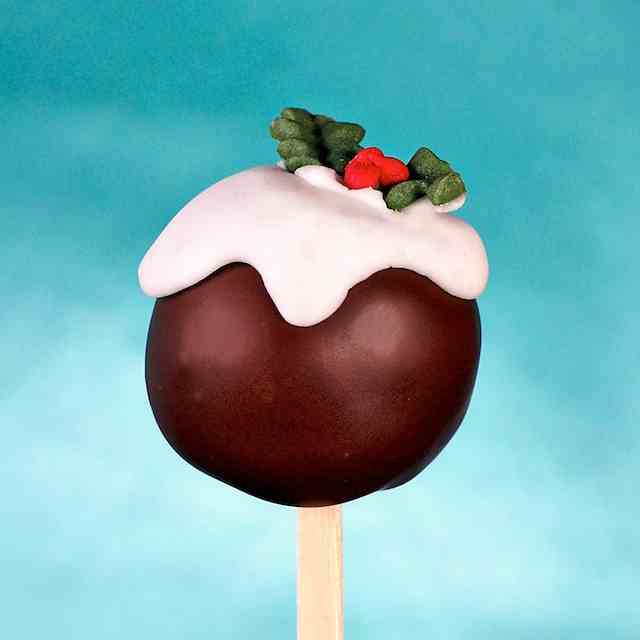 Brandy Butter Christmas Pudding Cake Pops