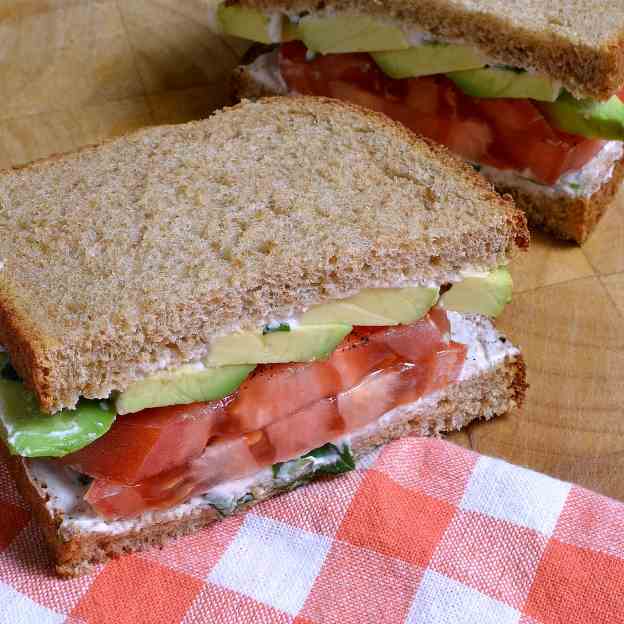 Tomato Avocado Sandwich