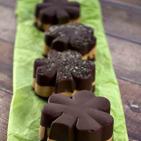 Chocolate and Peanut Butter Shamrocks