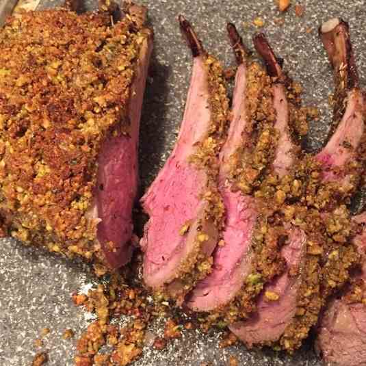 Pistachio Crusted Rack of Lamb