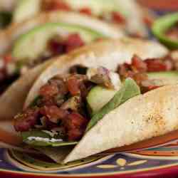 Crispy Chicken Black Bean Tacos