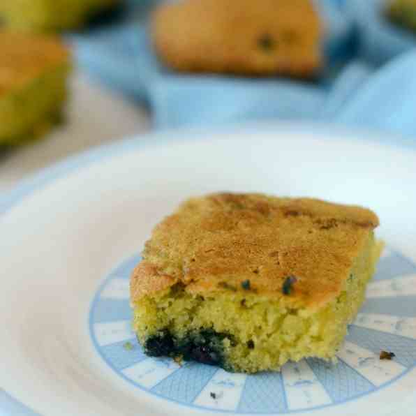 Almond Flour Blueberry Snack Cake