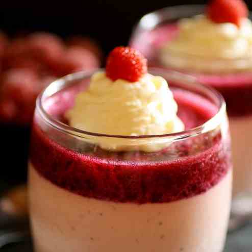 Raspberry orange panna cotta