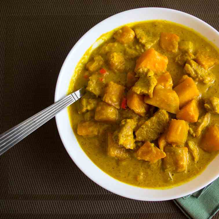 Super Spicy Pork Curry with Kabocha Squash