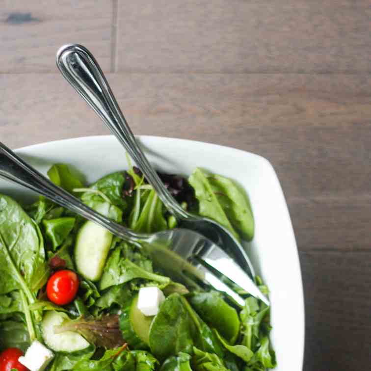 Mixed Greens Salad with Feta Cheese