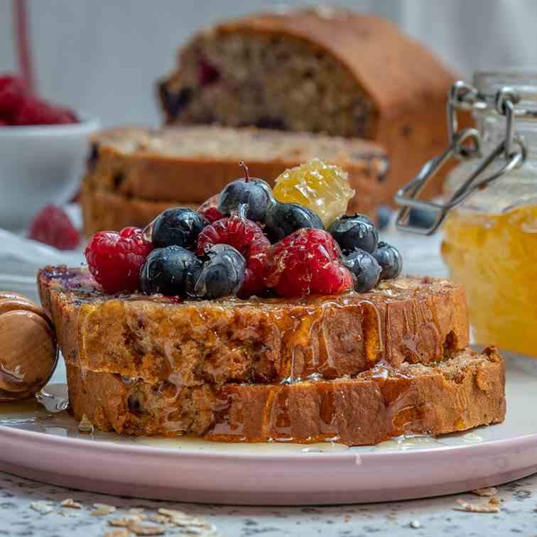 Healthy Blueberry Oatmeal Bread Recipe