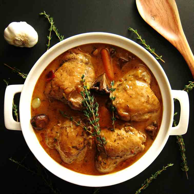 Hearty Instant Pot Coq au Vin Blanc