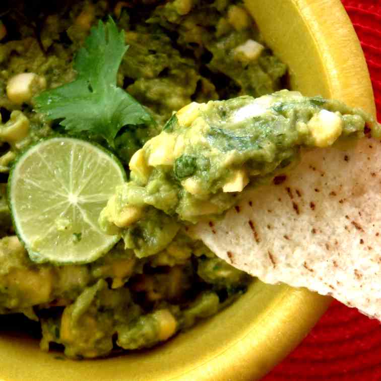 Guacamole With Key LImes and Grilled Corn
