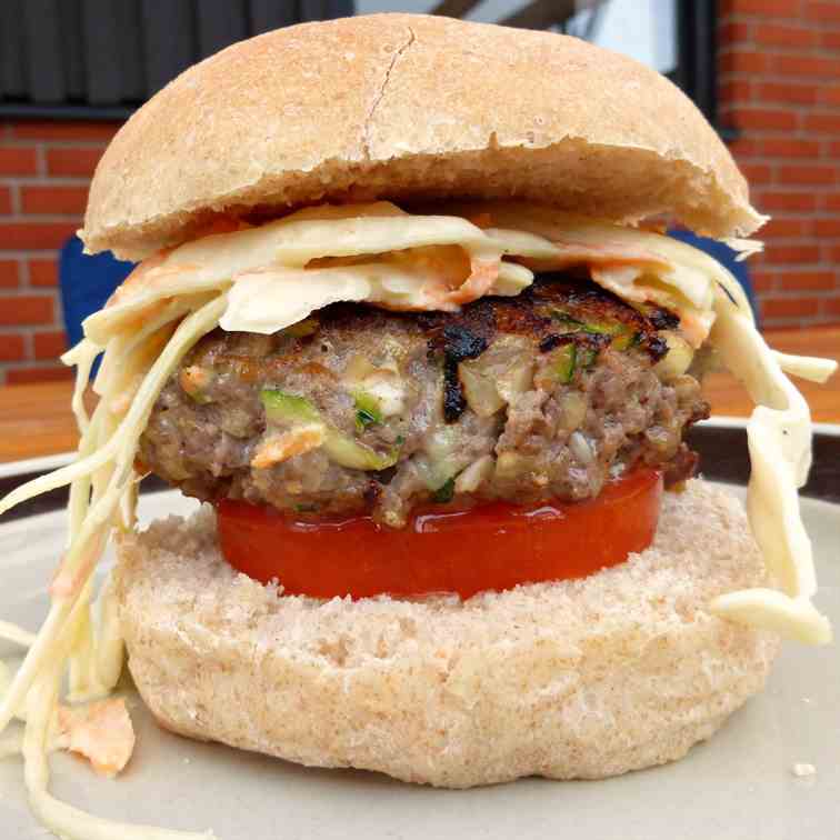 Burgers with Zucchini and Homemade Buns