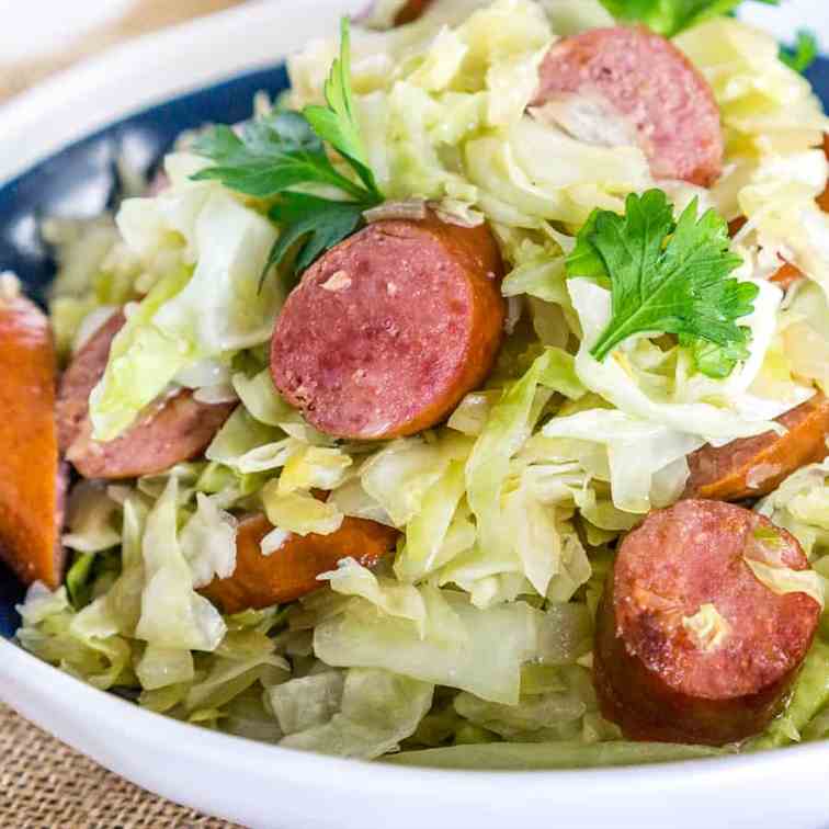 Cabbage - Kielbasa Stir Fry