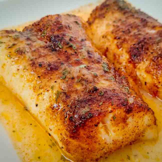 Spiced Cod Fillets in Lime Butter