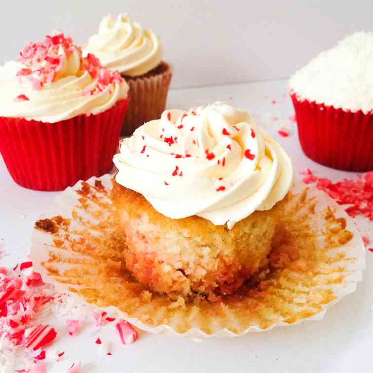 Coconut and Peppermint Cupcakes