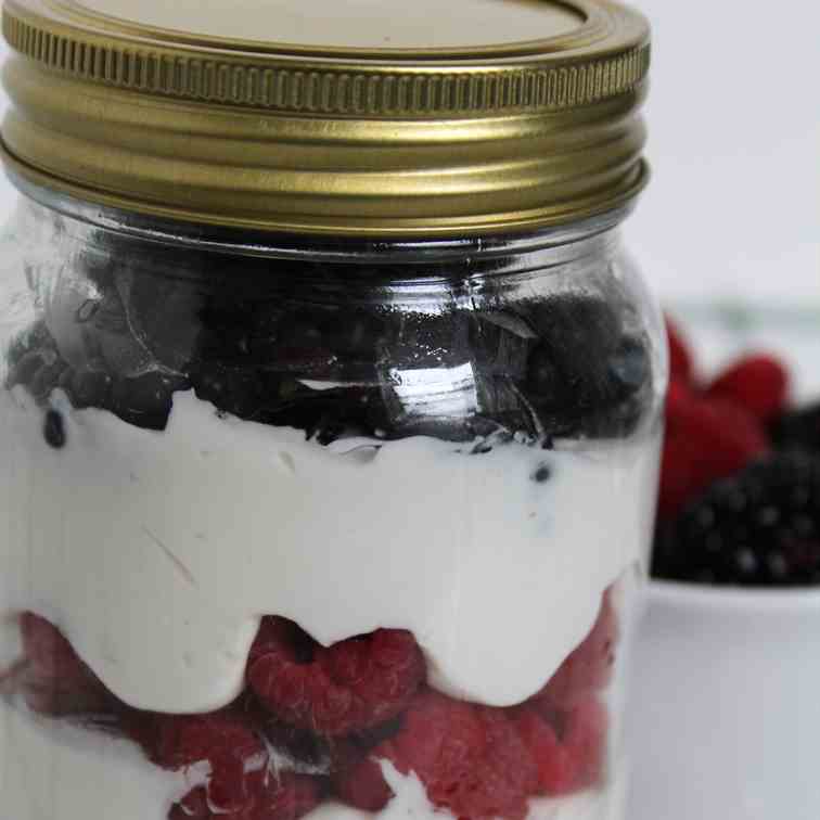 Patriotic Coconut Berry Whip