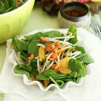 Spinach Orange and Cashew Salad