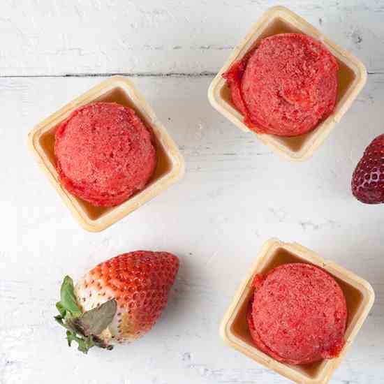 Strawberry sorbet