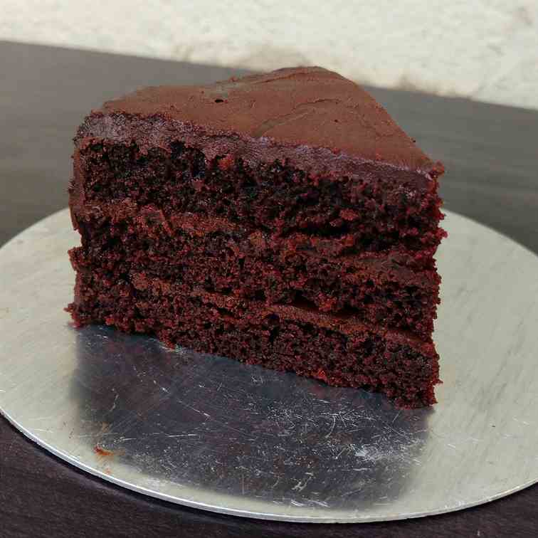 Vegan chocolate truffle cake
