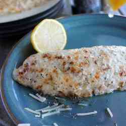 parmesan-romano crusted tilapia