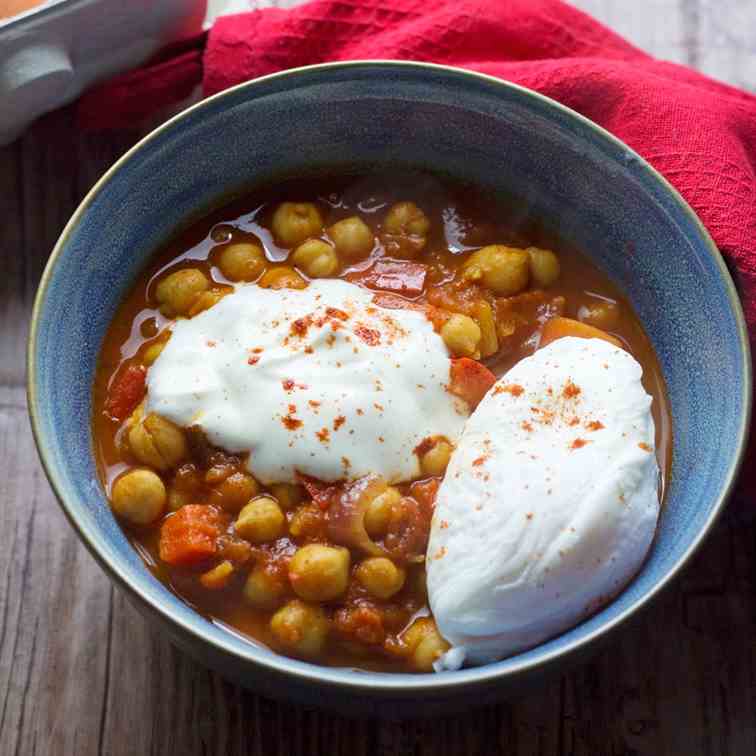 Moroccan Chickpea Polenta Bowls