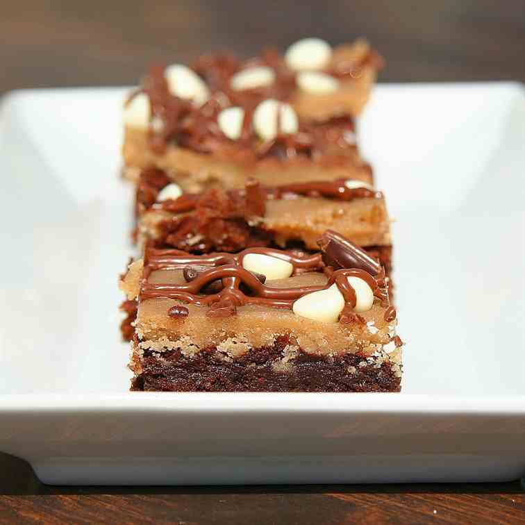 Cookie Dough Topped Brownies