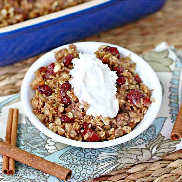 Cherry Pecan Baked Oatmeal