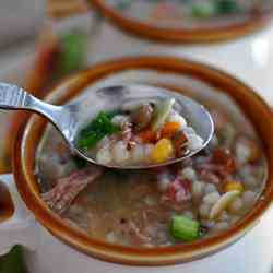 Israeli Couscous and Pulled Pork Stew