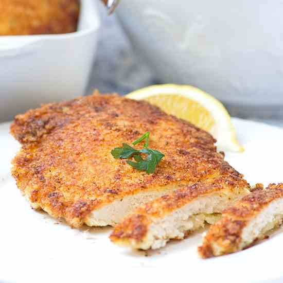 Panko Parmesan Crusted Lemon Chicken