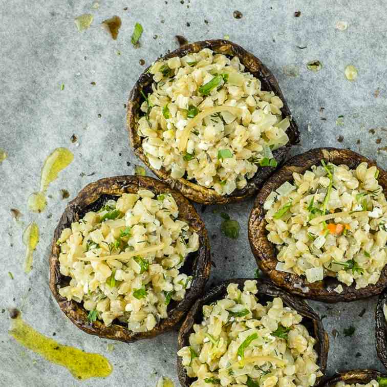 Pearl Barley & Whisky Butter Mushrooms