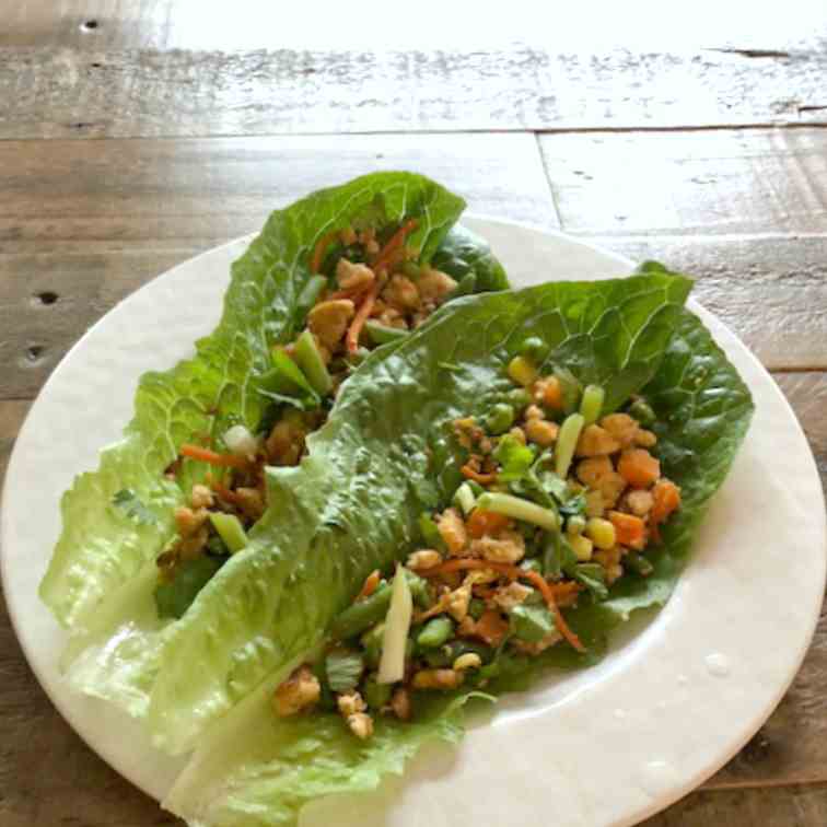 Simple Tofu Lettuce Wraps