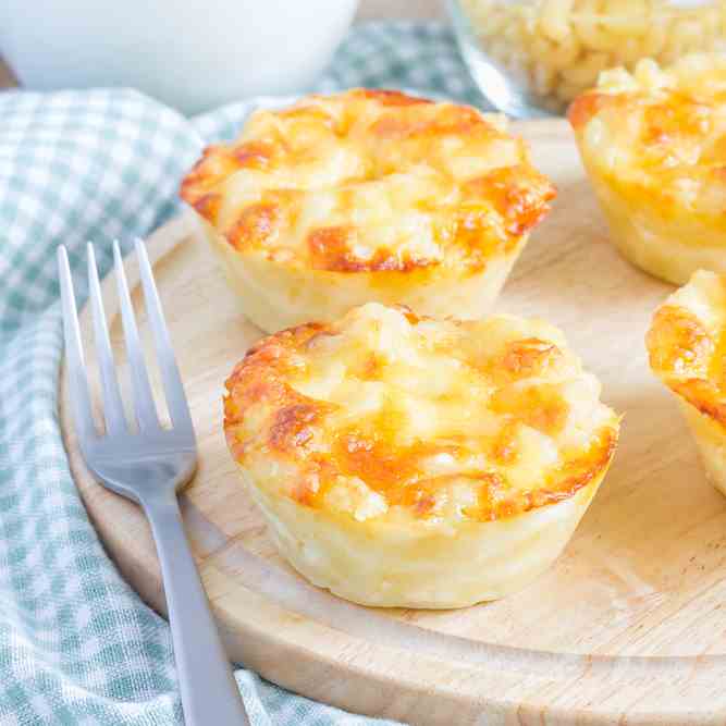 Air Fryer Macaroni and Cheese Mini Quiche