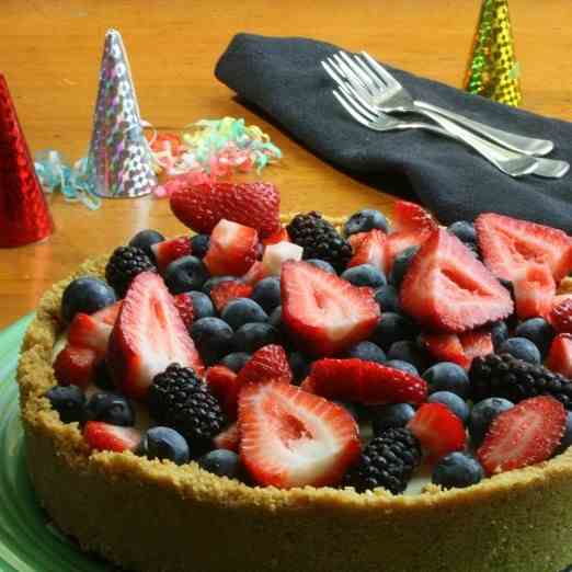 White Chocolate and Berry Cheesecake