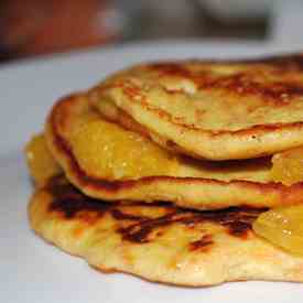 orange-ricotta sweet potato pancakes