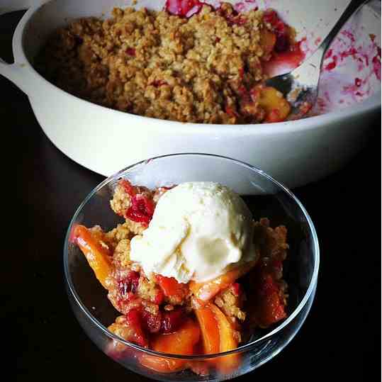 Cranberry Persimmon Crisp