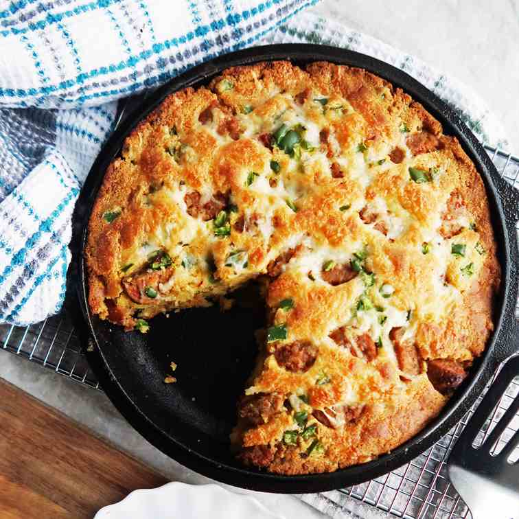 Jalapeno Maple and Sausage Cornbread