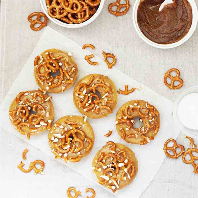 Salted caramel apple cider donuts