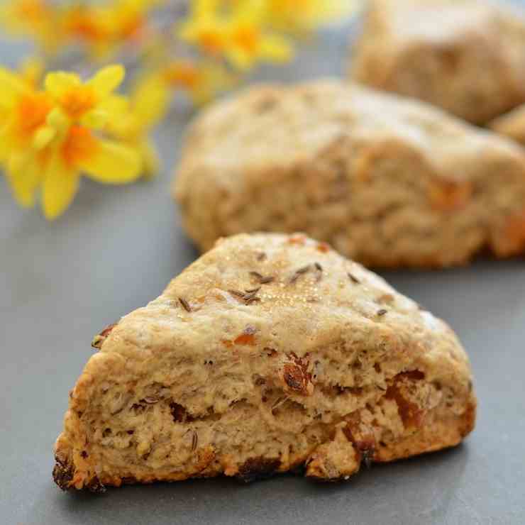 Apricot Caraway Scones