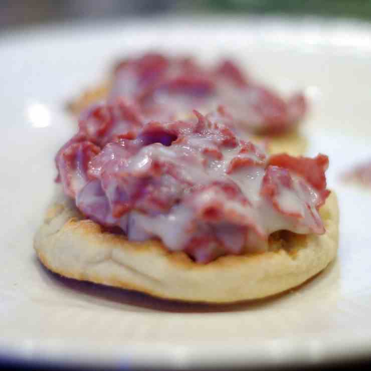 Chipped Beef on English Muffins