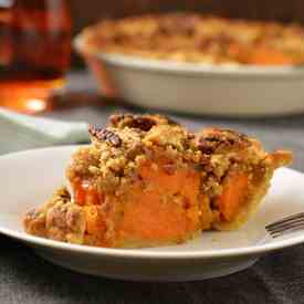 Chunky Bourbon Sweet Potato Pie