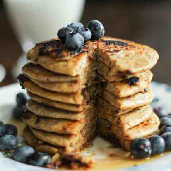 Peanut Butter & Chocolate Pancakes