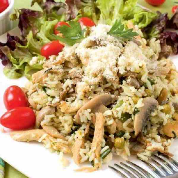 Creamy Chicken Mushroom Risotto