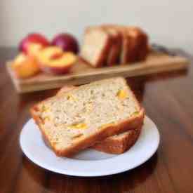 Peach Yogurt Bread with Cinnamon