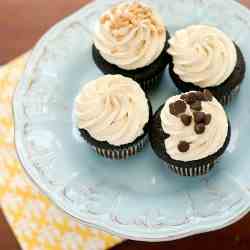 Chocolate Cupcakes with Cookie Dough Butte