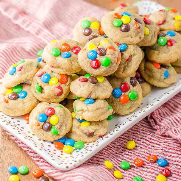 Mini M-M Peanut Butter Cookies