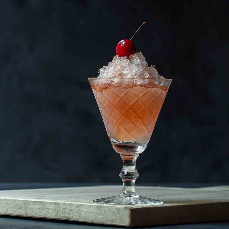 Cherry shrub brandy daisy cocktail